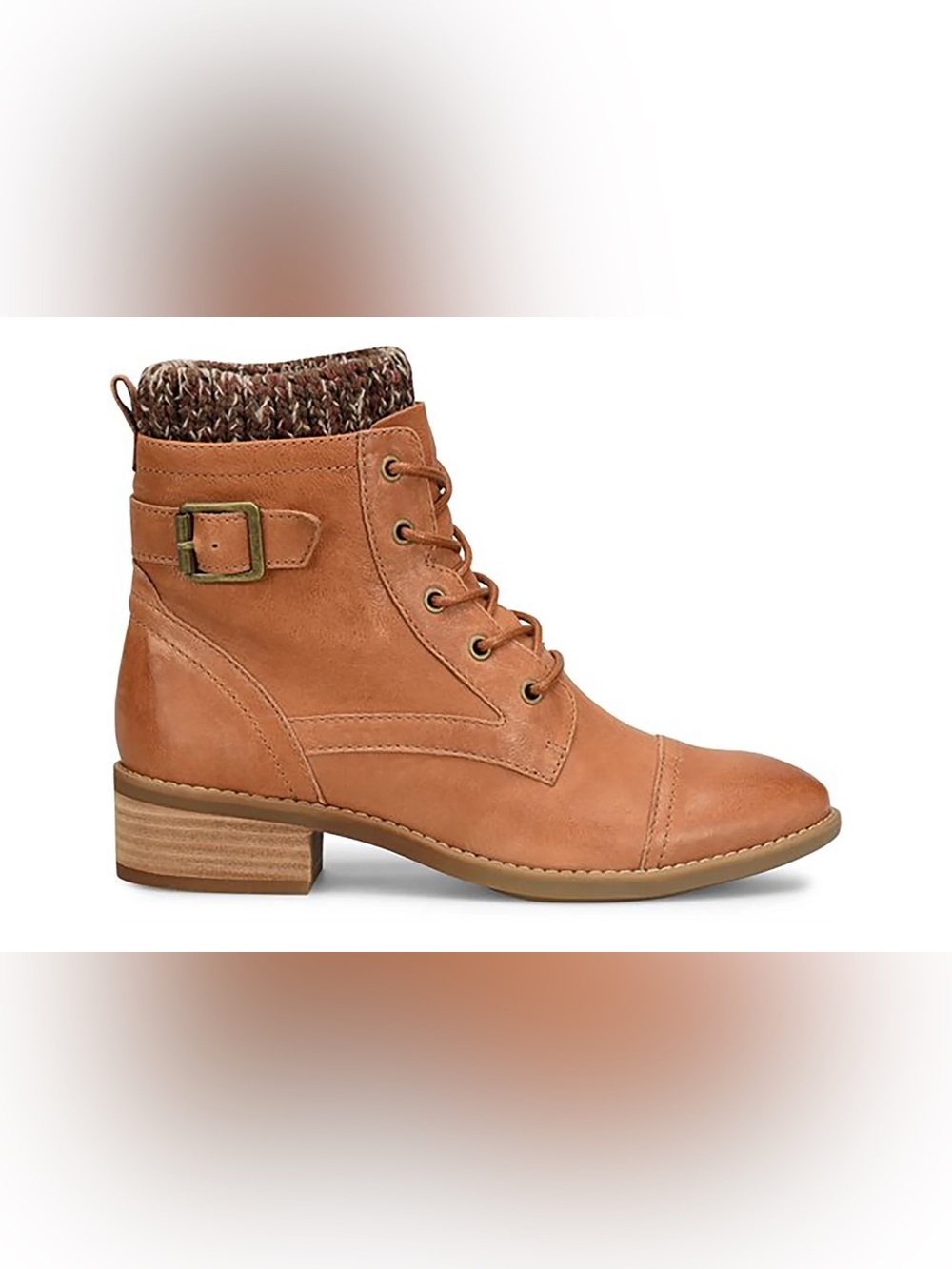 NWT Comfortiva Womens Cordelia Brown Leather Memory Foam Ankle Boots Size 10 W